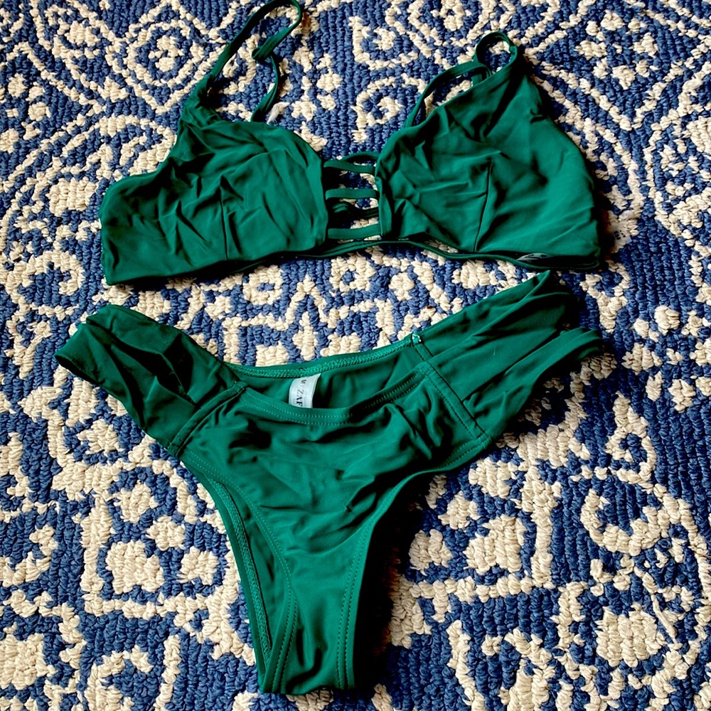 Zaful jade green bikini. Size M